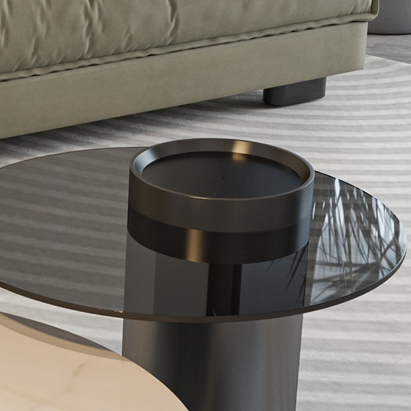 Double Nesting/Single Accent Table Set with Rounded Top and 2 Drawers - image 10