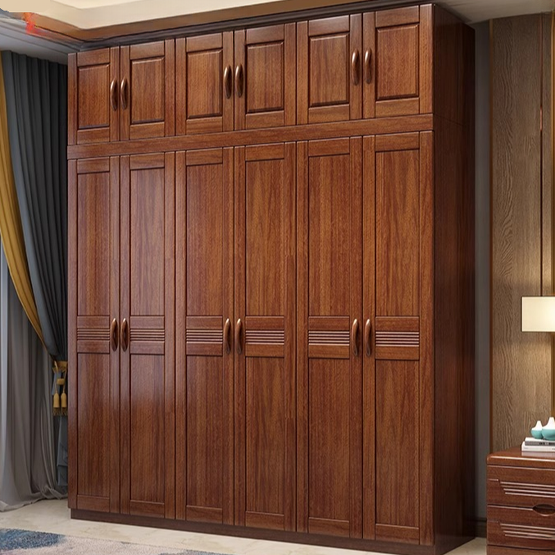 Sepia Modish Laminate Armoire Cabinet with Soft Close Door, Interior Shelves, and Clothing Rod