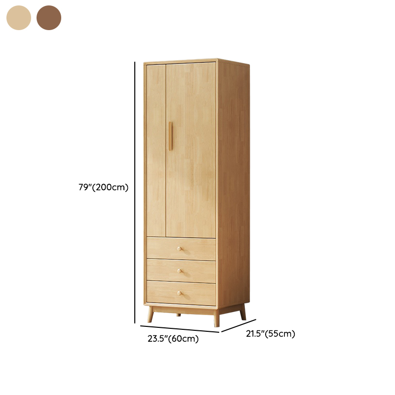 Simplistic Wooden Almirah with Interior Shelves&Clothing Rack&Soft Close Drawer&Soft Close Door - image 17
