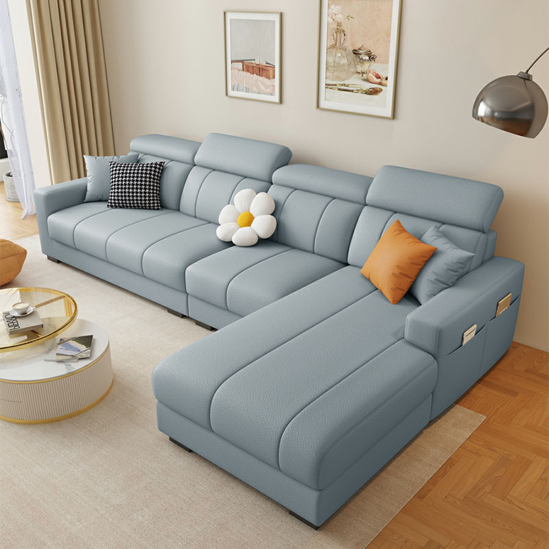 Modern Style L-Shape Sofa Recliner with Storage and Recessed Arm - image 3