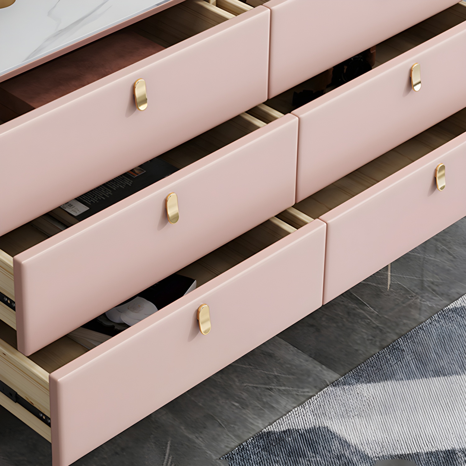 15.6-inch W Storage Chest Classic Glam Dresser with 5/6/7/9 Drawers - image 15