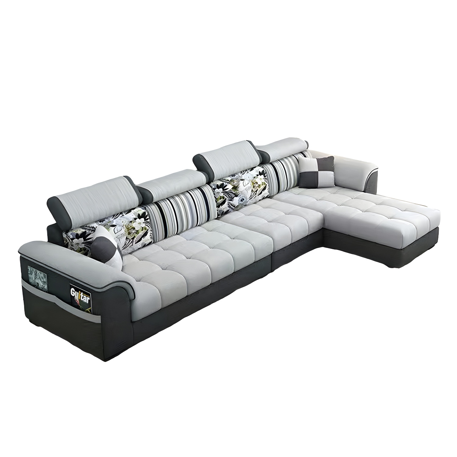 Contemporary L-Shaped Sectional Sofa with Adjustable Pillows and Storage - image 10