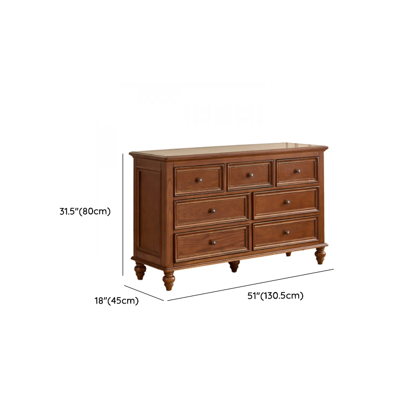 Cocoa Retro Ash Wood Double Dresser/Lingerie Chest/Bachelor Chest with 9/7/8 Drawers in Horizontal/Vertical Orientation - image 24