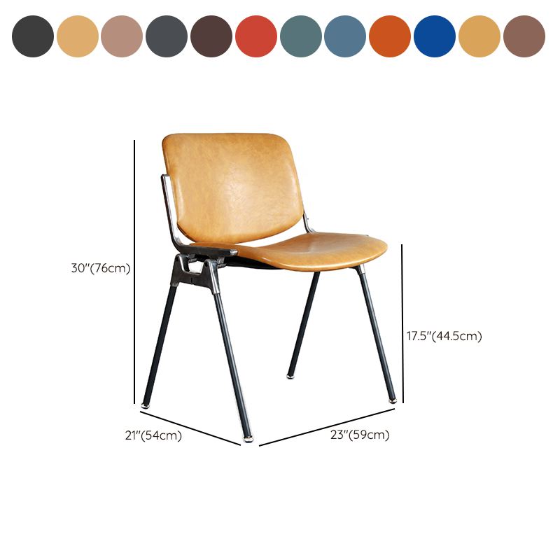 Old School Ventilated Back Armless Chair with Ink/Metallic Metal Legs, Nestable - image 26
