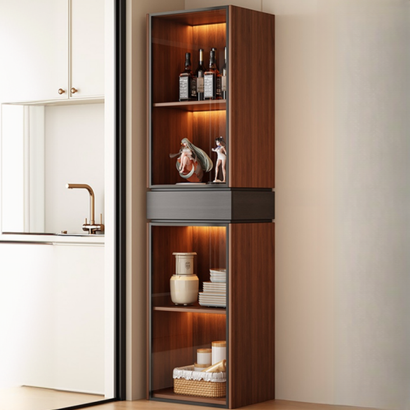 Rectangular Detached Accent Cabinet with Damp-proof, Scratch-immune Glazed Door in Chalk/Sepia and Soft Close Drawer - image 3