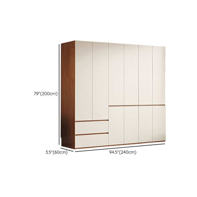 White Modish Manufactured Wood Armoire Cabinet with Soft Close Drawer, Soft Close Door, Interior Shelves, and Clothing Rod - image 15