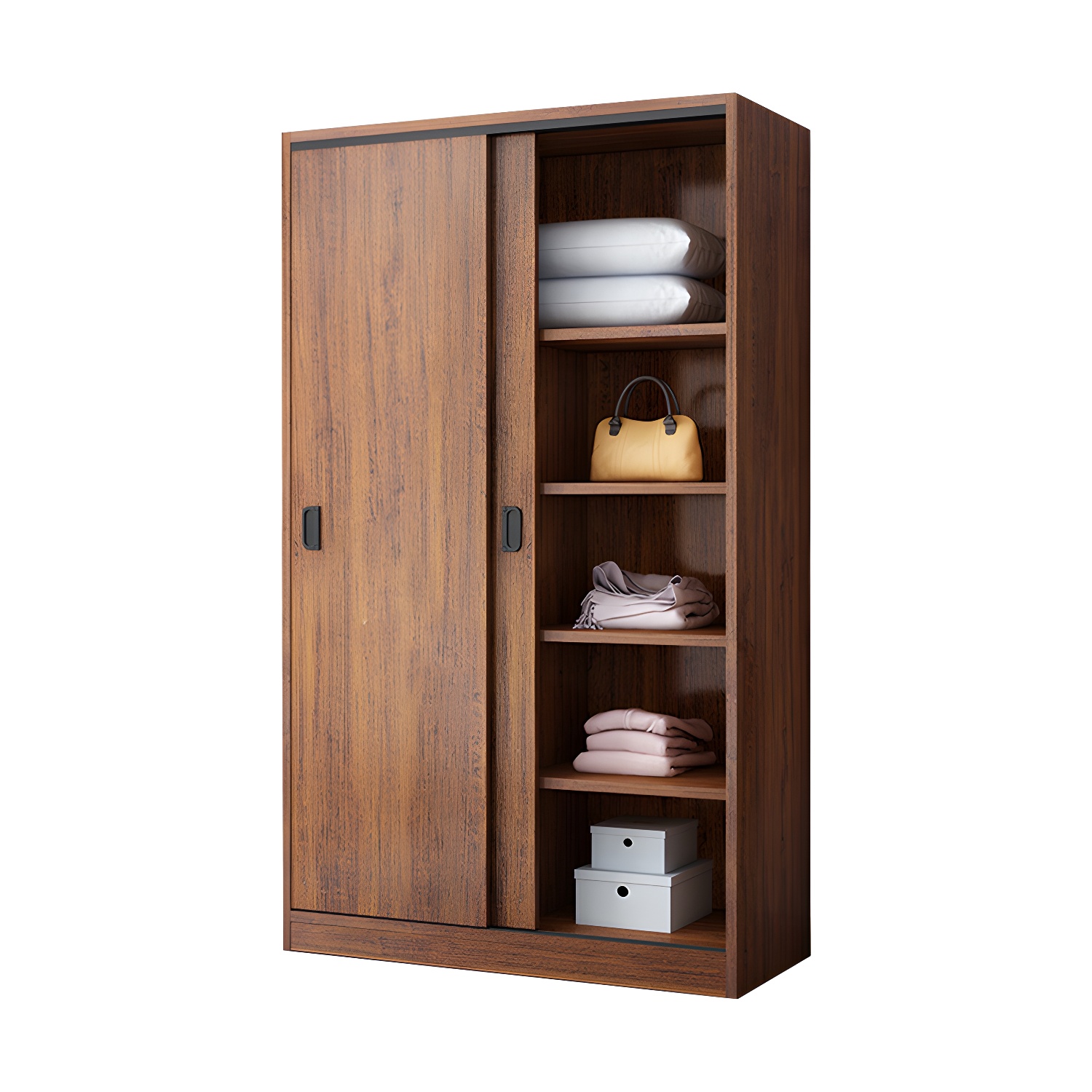 Modern Sliding Doors Wardrobe Wood Frame Freestanding Wardrobe Armoire - image 9