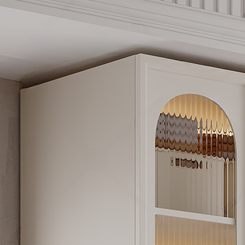 Minimalist Manufactured Wood Independent Almirah with 3-Drawer, Interior Shelves, and Clothing Rod - image 7