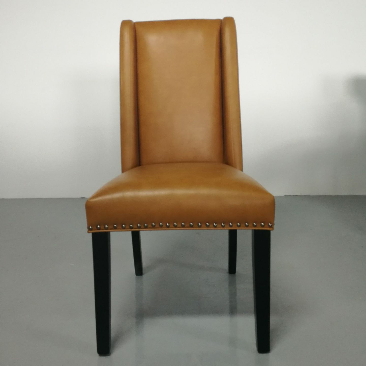 Flannel/Linen/PU Upholstered Stable Framed Armless Chair with Parsons Back and Nailhead Trim for Dinette in a Trendy Style - image 4