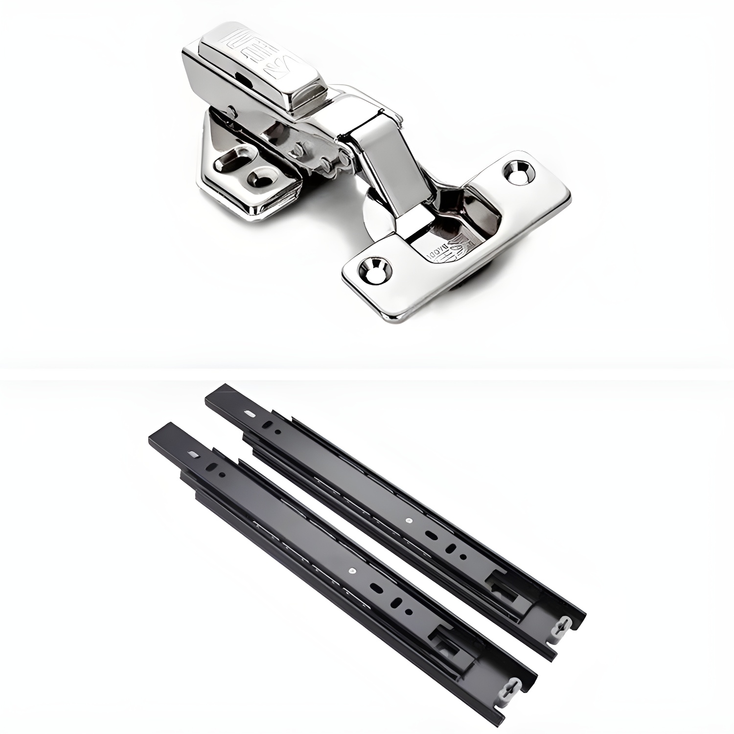 Engineered Wood Cabinet with 2 Drawers French Country White Wardrobe for Home - image 11