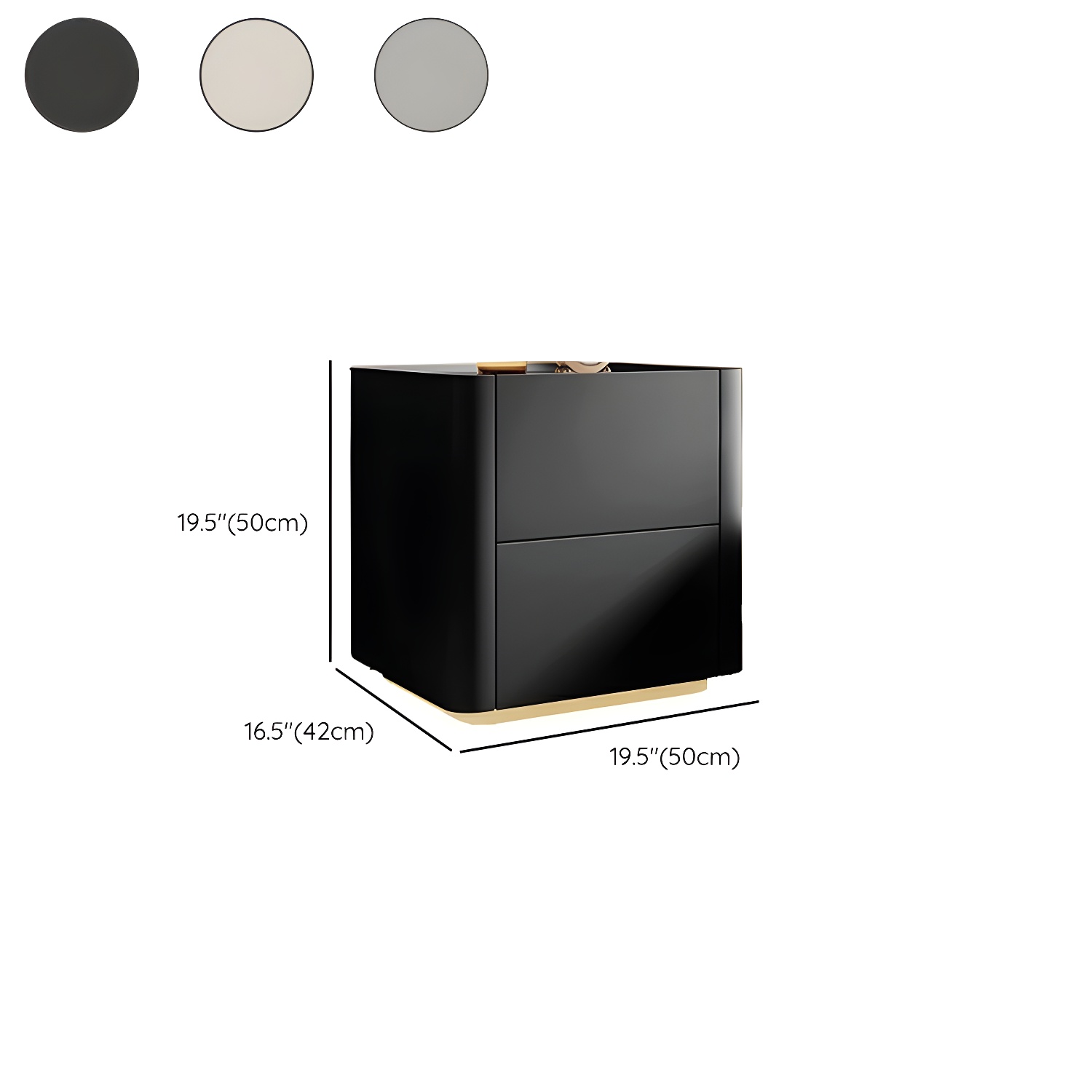 Modern Stylish Wood Nightstand Drawer Storage Petite Under 23 Inches Tall for Elegant Bedroom Decor - image 18