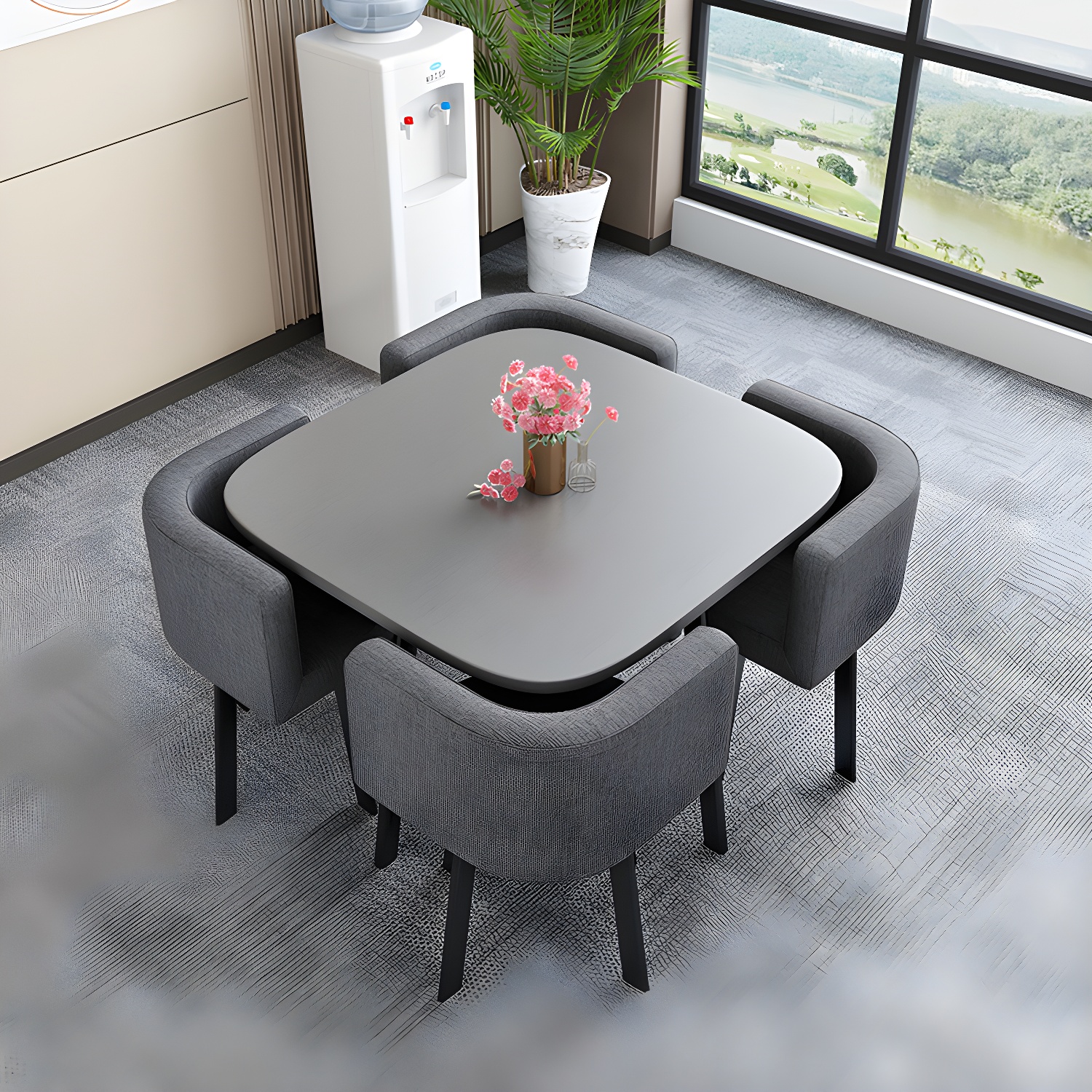 Modern Wood Dining Table Set 5 Pieces Dining Set for Home Use - image 11