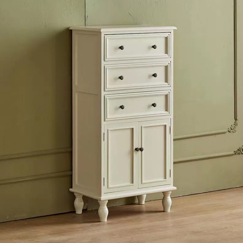 Scandinavian Narrow Metal Lingerie Chest/Semainier, Features 1 Cabinet and Included Shelves - image 5