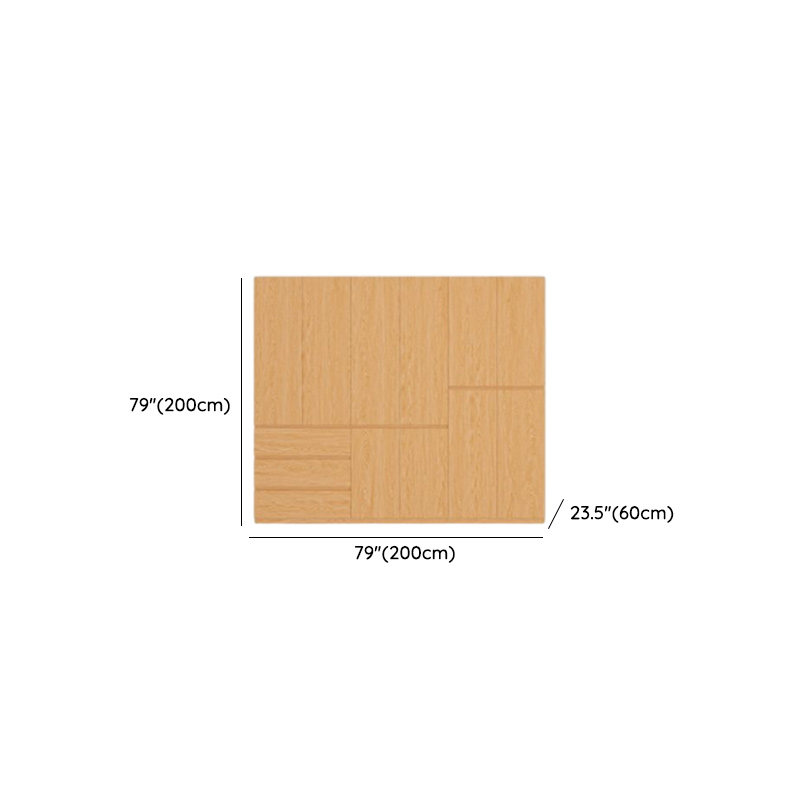 Casual Natural Finish Wood Wardrobe Closet with Soft Close Drawer, Door, Interior Shelves, and Hanging Rod - image 9