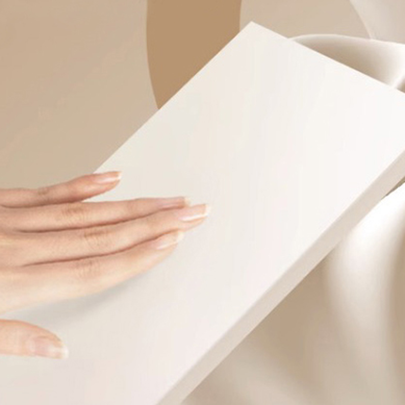 White Minimalist Manufactured Wood Wardrobe Closet with Soft Close Drawer, Soft Close Door, Interior Shelves, and Clothing Rod - image 3