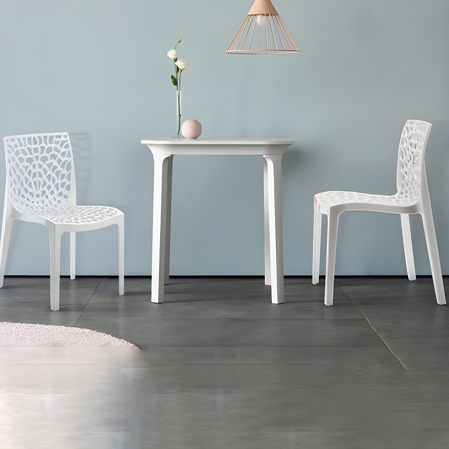 Scandinavian Style Plastic Side Chair with Armless Design Suitable for Kitchen & Dining - image 10
