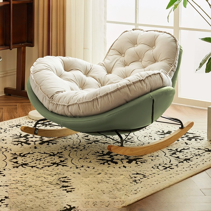 Simple Scratch-tolerant Upholstered Porch Rocker: Padded - image 5