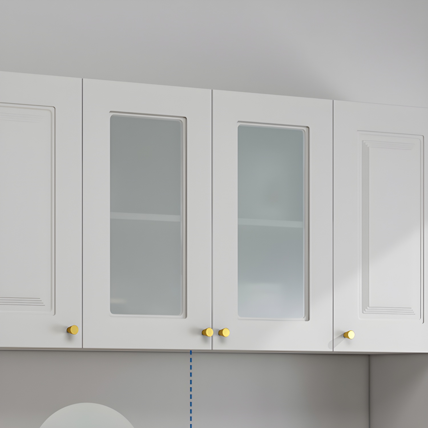 Glam White Wood Sideboard with Storage Cabinets and Included Adjustable Shelving - image 6
