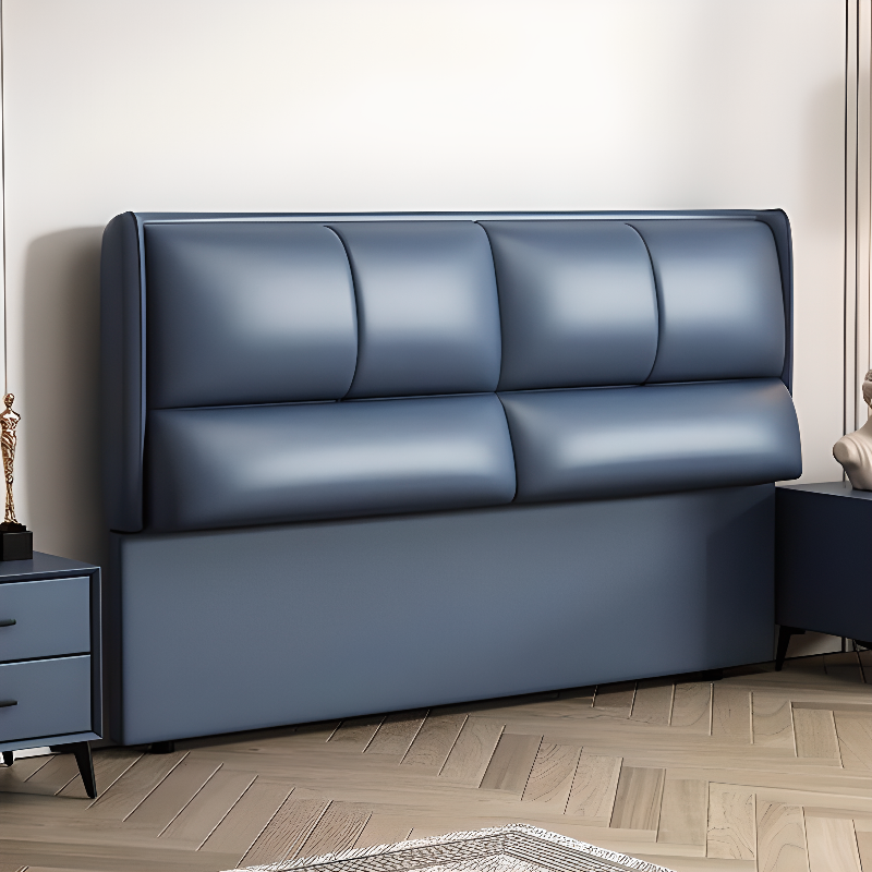 Modish Style Panel Headboard in Pine Wood with No Distressing, Rectangle Shape for King/Twin XL/Queen Bed, Featuring Sponge Upholstery Fill and Standard Height