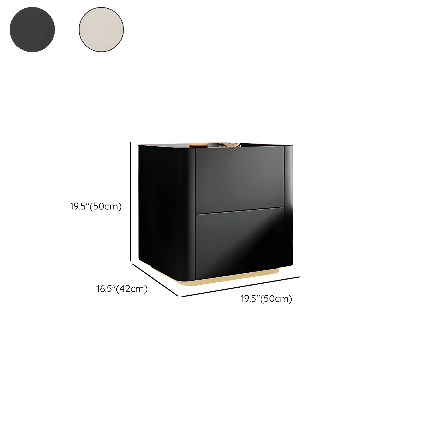 Modern Stylish Wood Nightstand Drawer Storage Petite Under 23 Inches Tall for Elegant Bedroom Decor - image 14