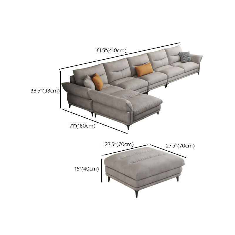L-Shape/Straight Reversible/Horizontal Sofa Chaise/Sofa with Natural Wood Frame for Seats 5 - image 23