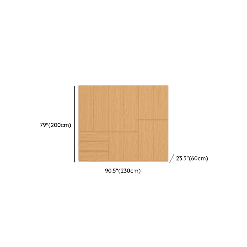Casual Natural Finish Wood Wardrobe Closet with Soft Close Drawer, Door, Interior Shelves, and Hanging Rod - image 19