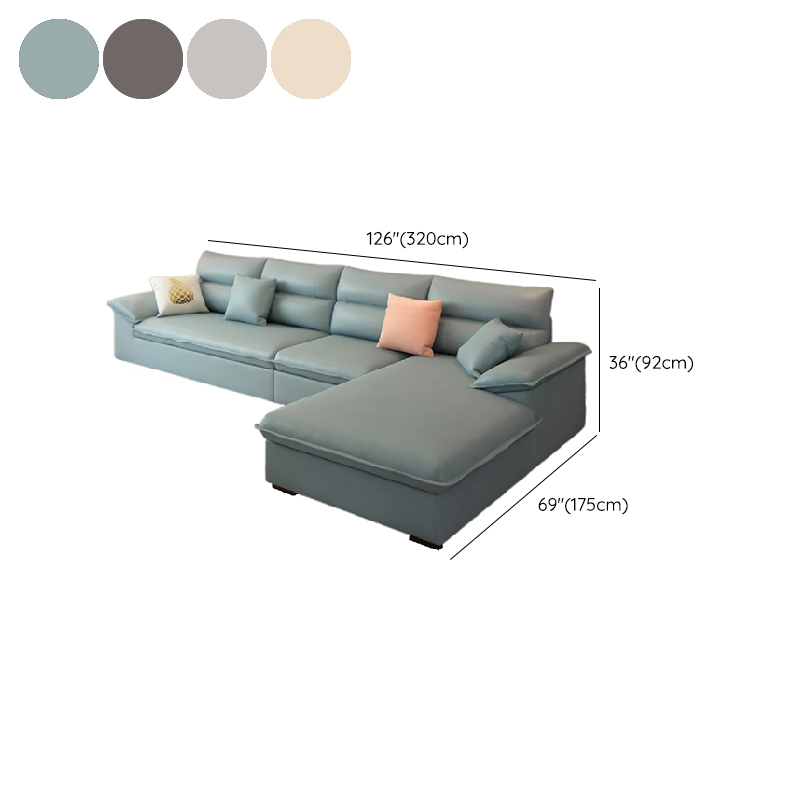 Modern Cotton and Linen L-Shape Sofa Recliner with Concealed Support - image 14