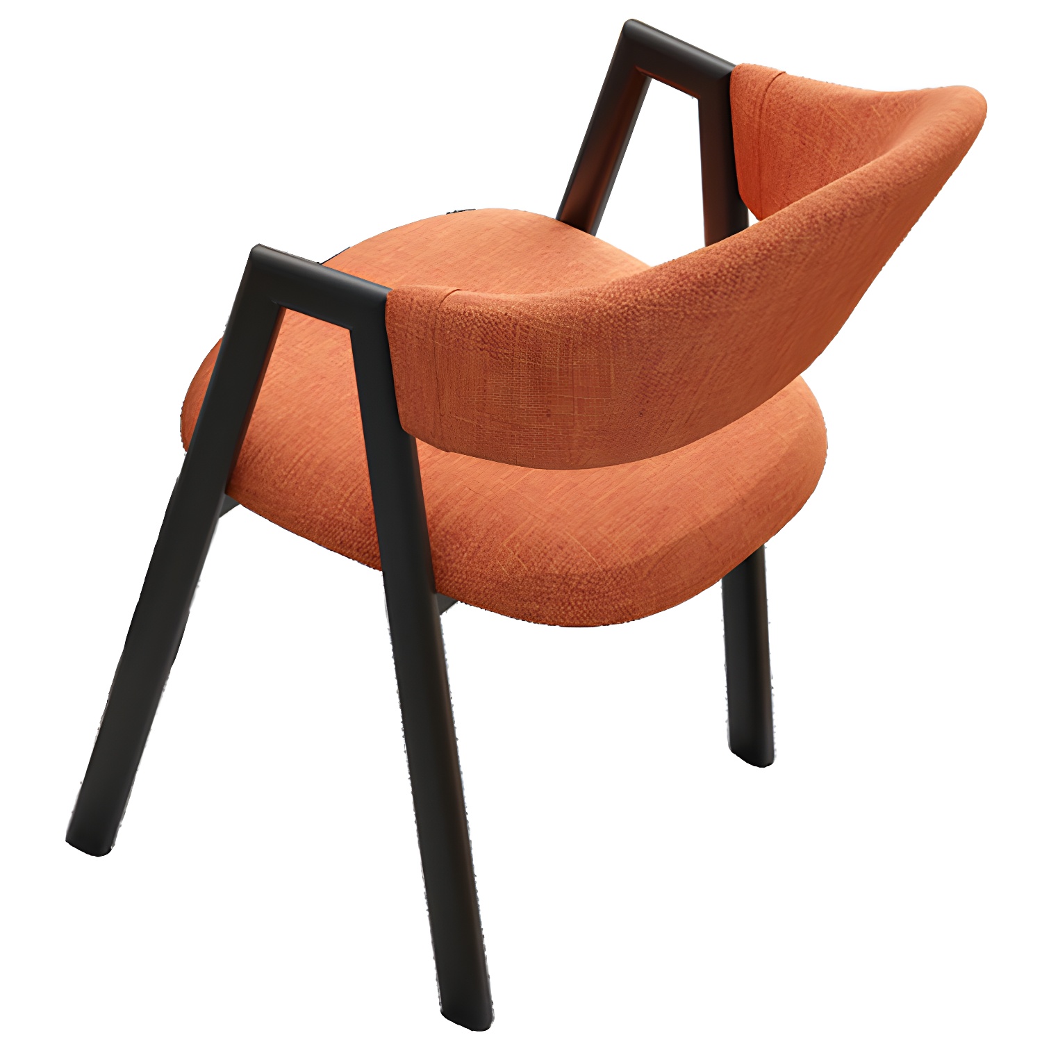 Modern Style Iron Arm Chair Open Back Dining Side Chair with Upholstered - image 10