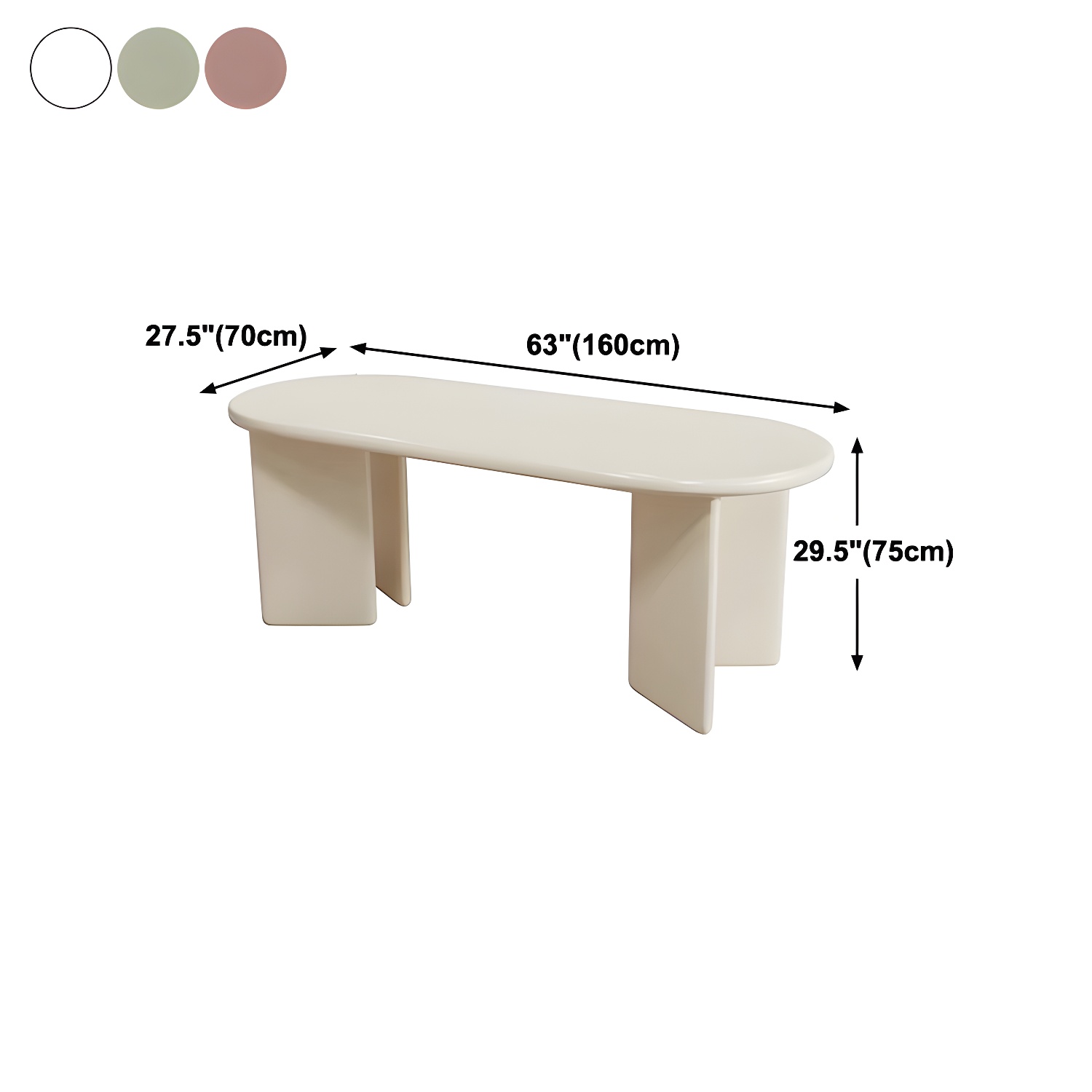 Contemporary Artificial Wood Top Oval Dinette Table Simple Dining Table for Living Room - image 9