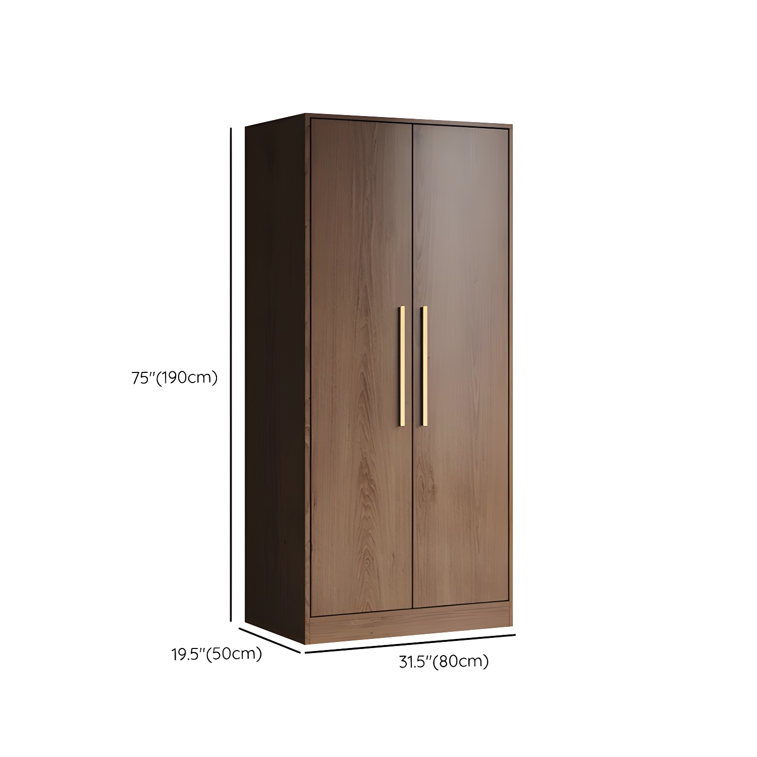 Wood Grain Design Armoires & Wardrobes with Soft Close Door and Storage Space - image 13
