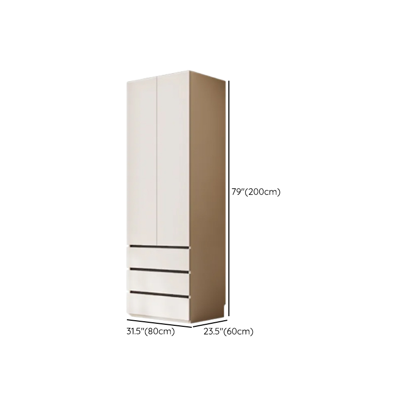 White Minimalist Laminate Independent Wardrobe Closet with Soft Close Drawer, Soft Close Door, and Interior Shelves - image 19