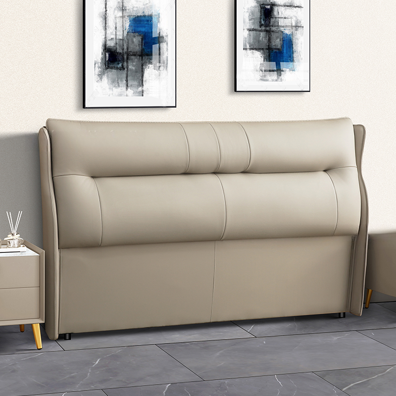 Modish No Distressing Timber Wingback Headboard with Rectangle Shape for King/Queen/Full Bed, Featuring Sponge Upholstery and Standard Height - image 3