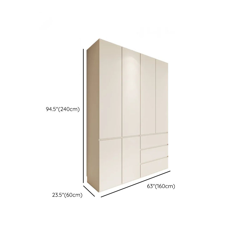Beige Manufactured Wood Independent Wardrobe Closet with Soft Close Drawer, Soft Close Door, Interior Shelves, and Articulated Mechanism - image 13
