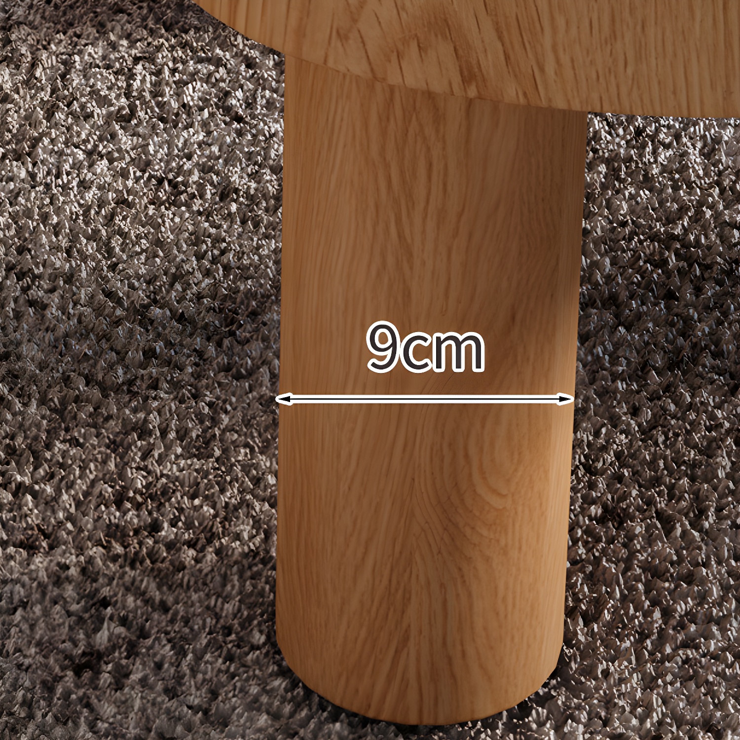 Contemporary 3 Legs Coffee Table Wood Cloud Shaped Cocktail Table - image 10