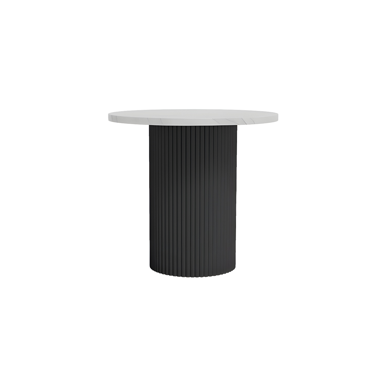 Glam Pedestal Coffee Table Wood Round Cocktail Table for Living Room