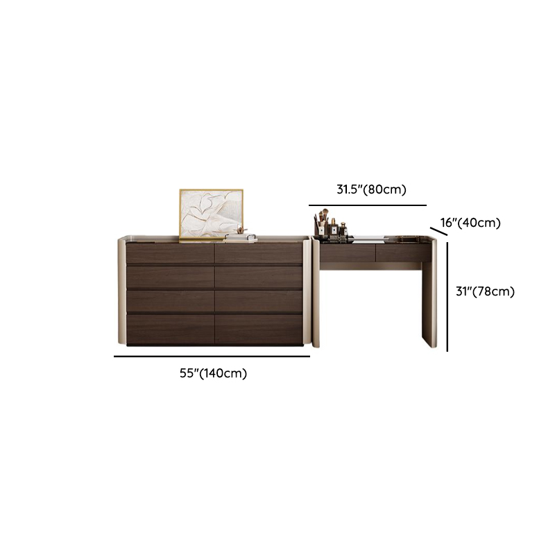 Auburn Multi-Purpose Vanity Set with 10 Drawers, Lighting, and 2-in-1 Functionality - image 7