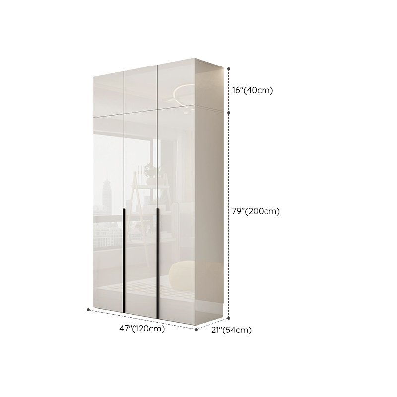 Solid Wood White Wardrobe Armoire with Drawers, Clothing Rod, and Shelves - image 21