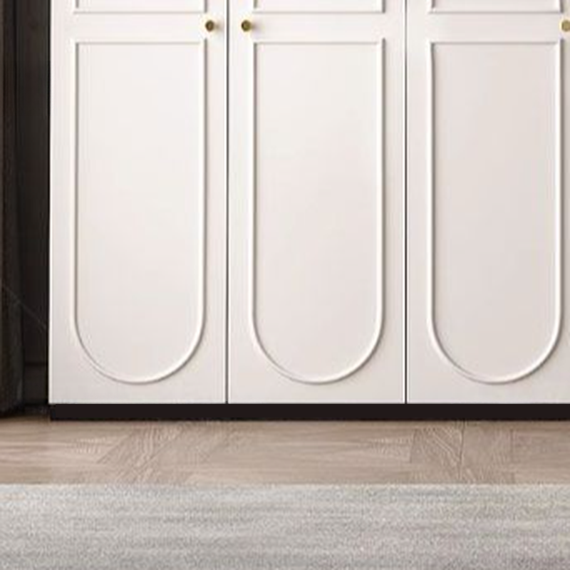 White Modish Manufactured Wood Armoire Cabinet with Soft Close Drawer, Soft Close Door, Interior Shelves, and Clothing Rod - image 5