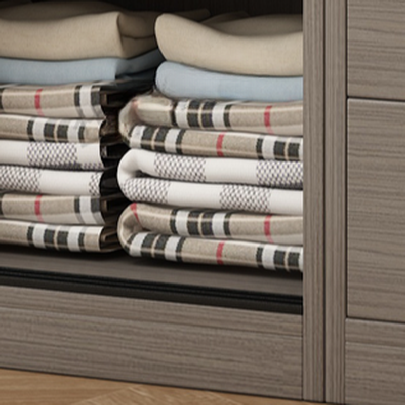 Acorn Modish Laminate Wardrobe Closet with Soft Close Drawer, Soft Close Door, Interior Shelves, and Clothing Rod