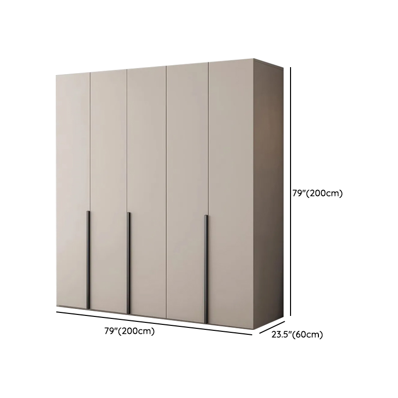 Light Gray Trendy Detached Armoire Cabinet with Soft Close Door, Interior Shelves, and Hanging Rod - image 17