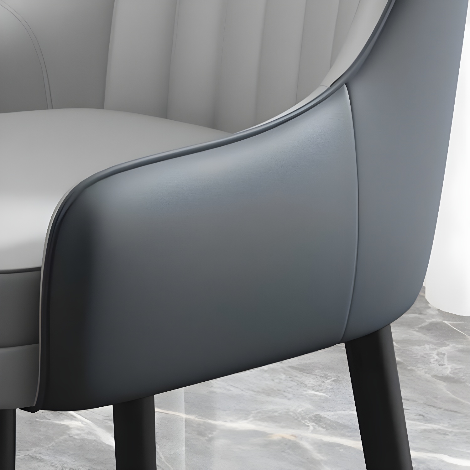 Leather Contemporary Home Side Chair Parsons Chair of 21'' Wide Chairs - image 25