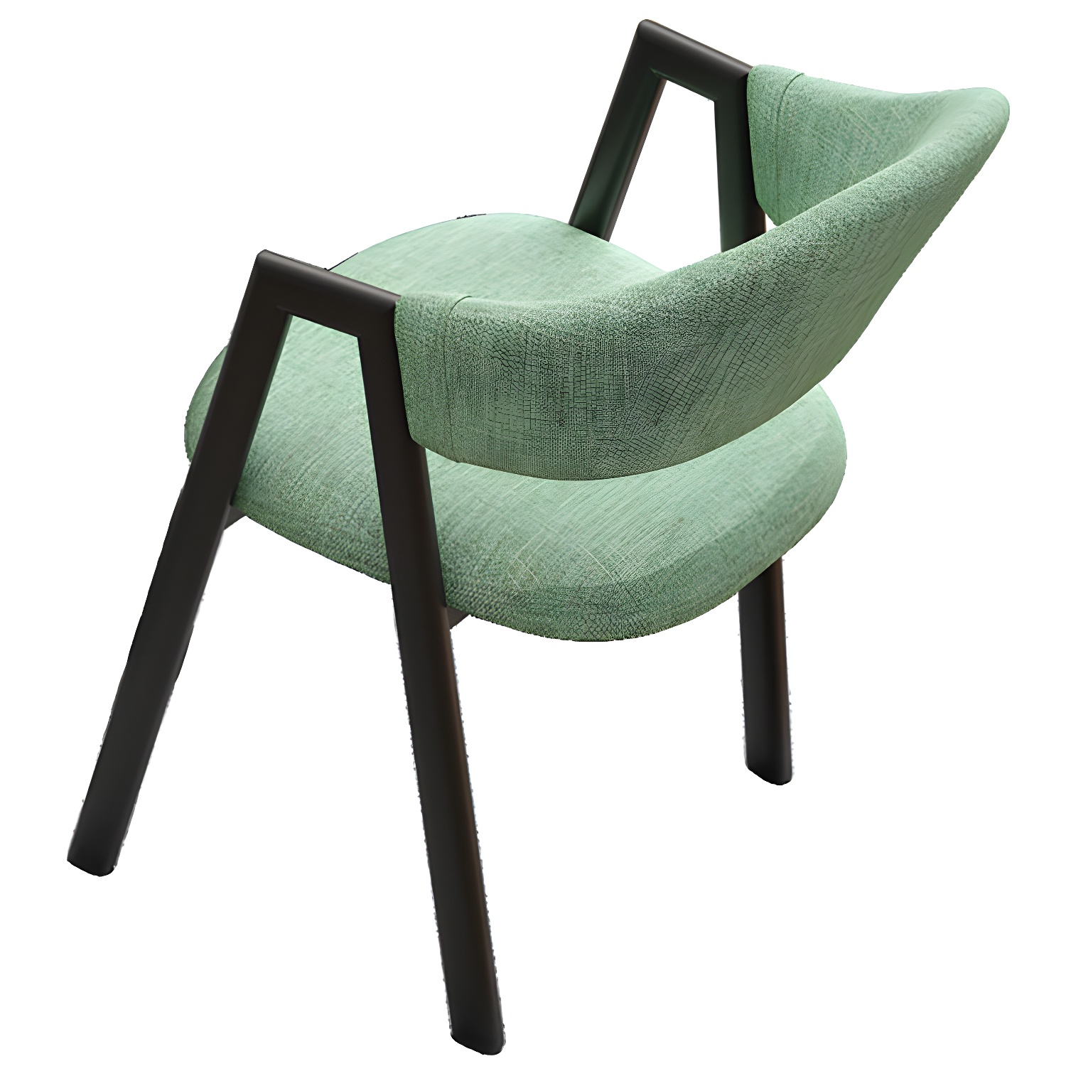 Modern Style Iron Arm Chair Open Back Dining Side Chair with Upholstered - image 11