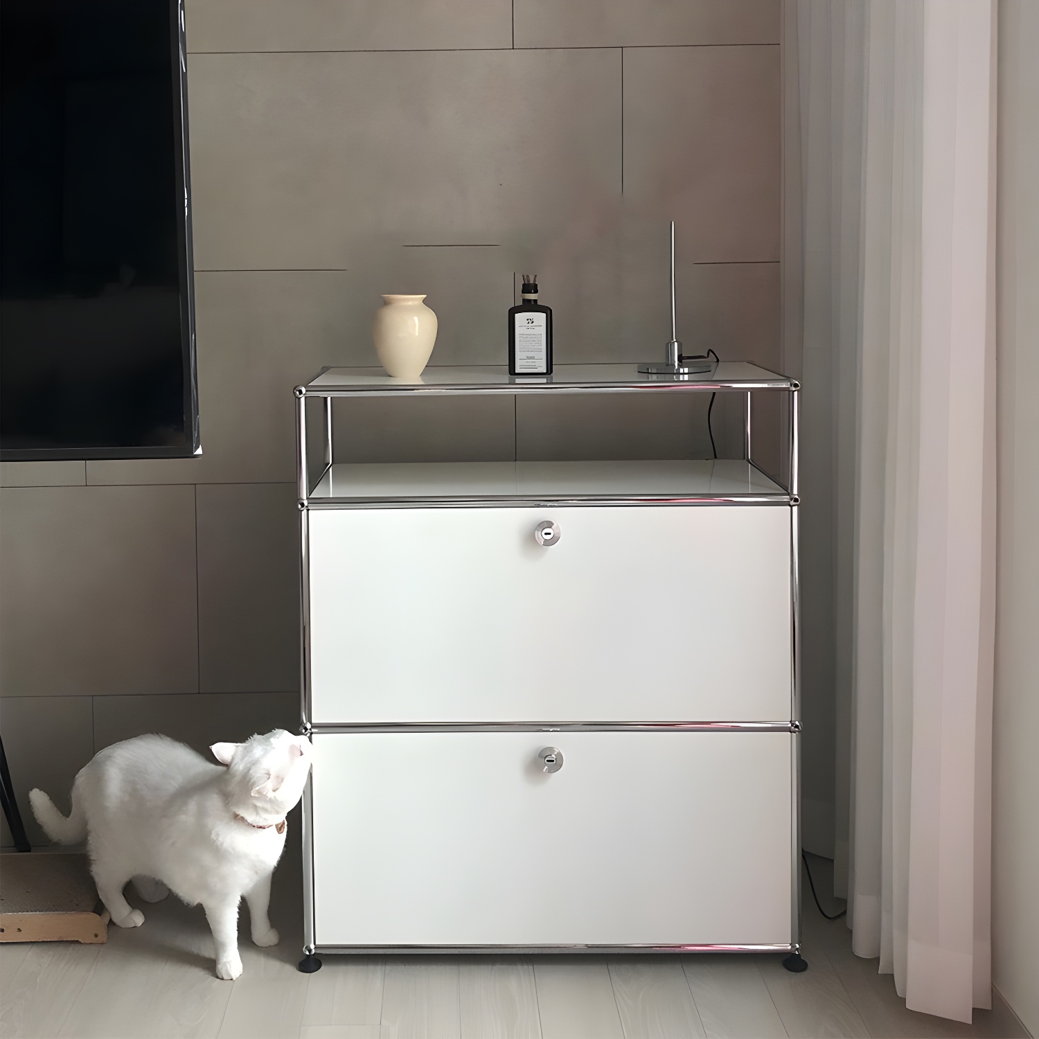 Modern Rectangle Storage Server Metal Sideboard for Dining Room - image 8