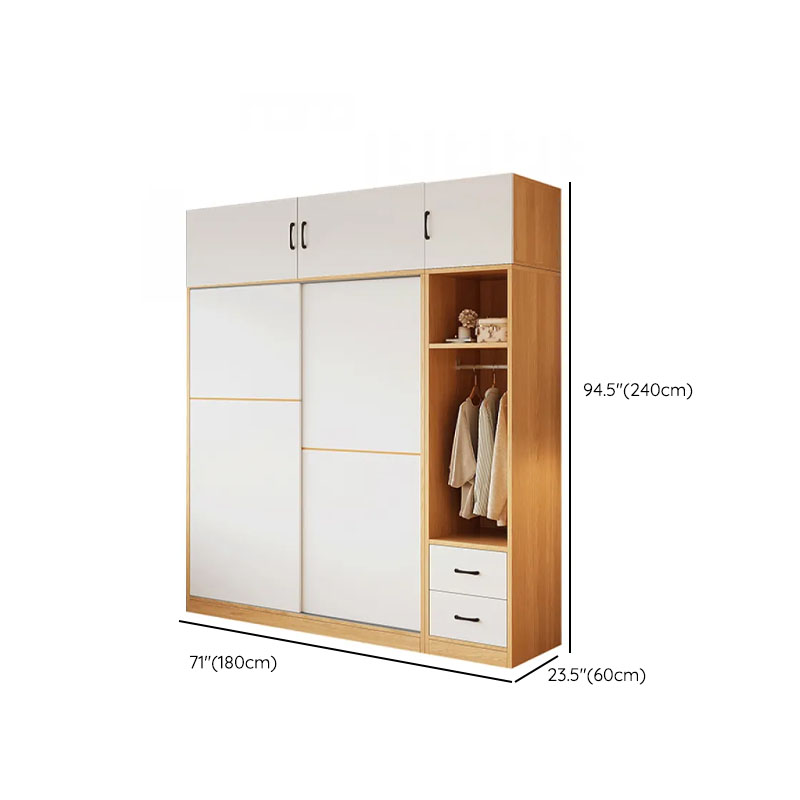 White Modish Wooden Independent Armoire Cabinet with Soft Close Drawer, Soft Close Door, and Interior Shelves - image 18