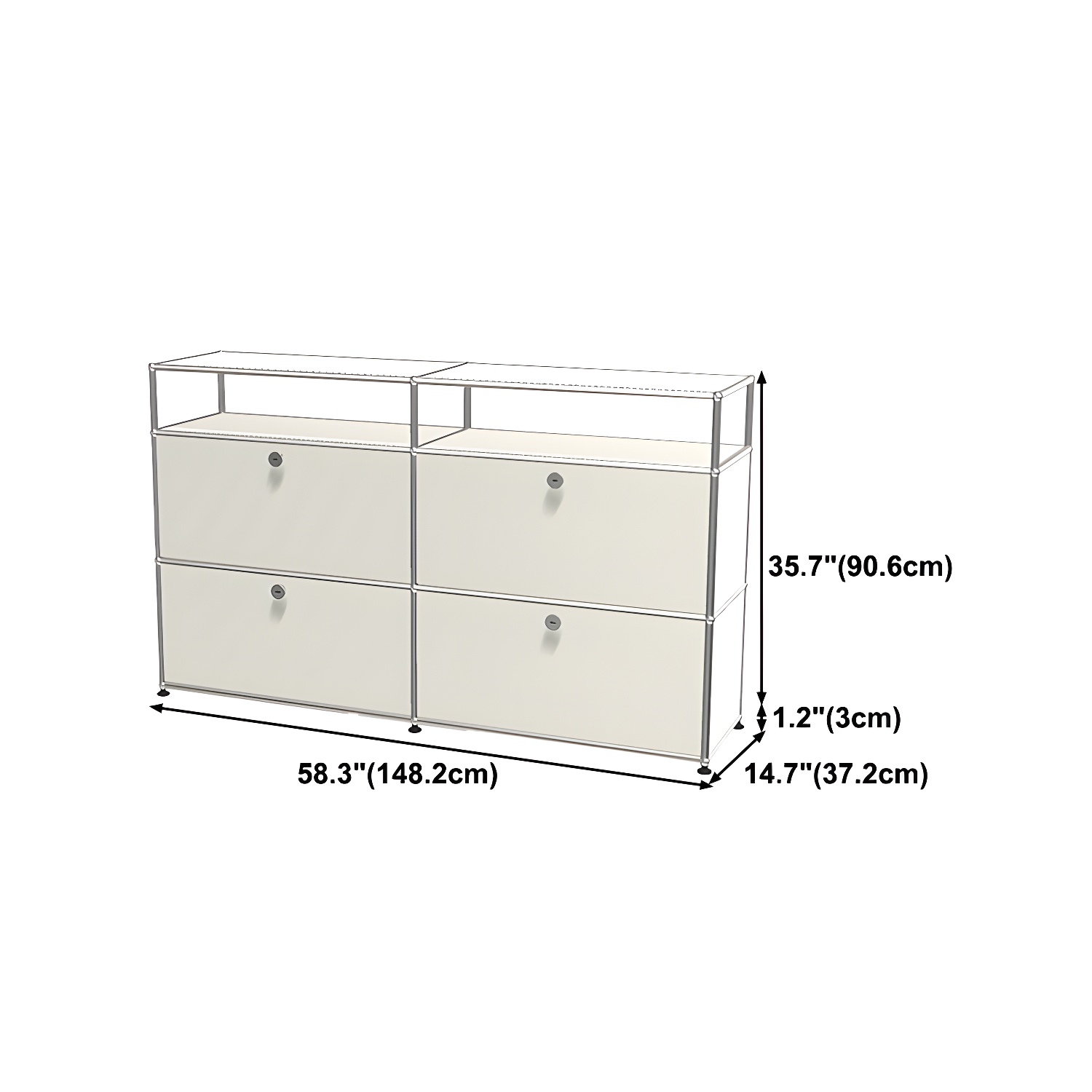 Modern Storage Sideboard Metal Sideboard with Drawer for Home - image 16