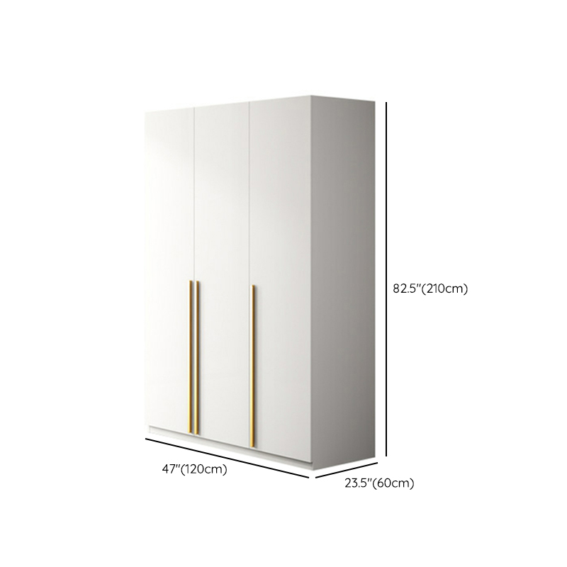 Simple Lumber White Wardrobe Armoire with Interior Shelves & Clothing Rack & Soft Close Drawer & Soft Close Door - image 12