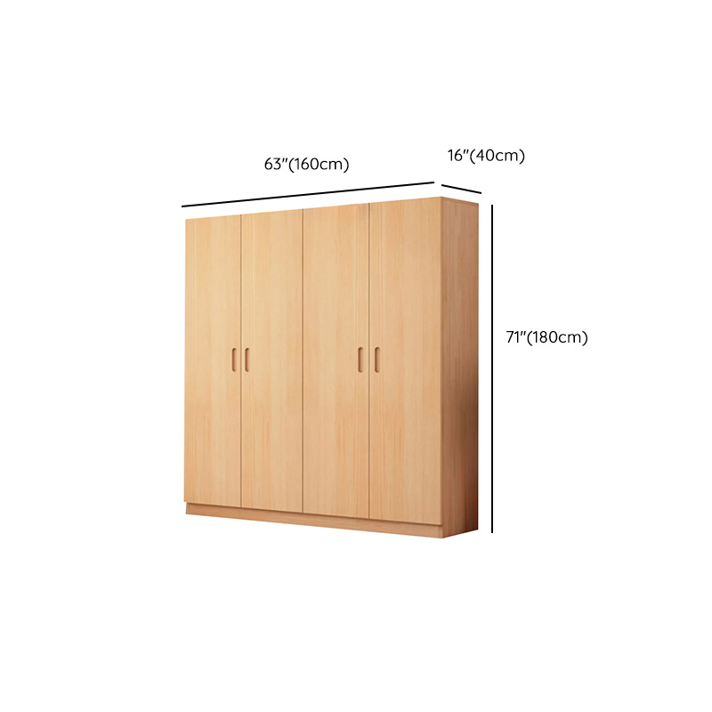 Freestanding Natural Wood Natural Wardrobe - image 30