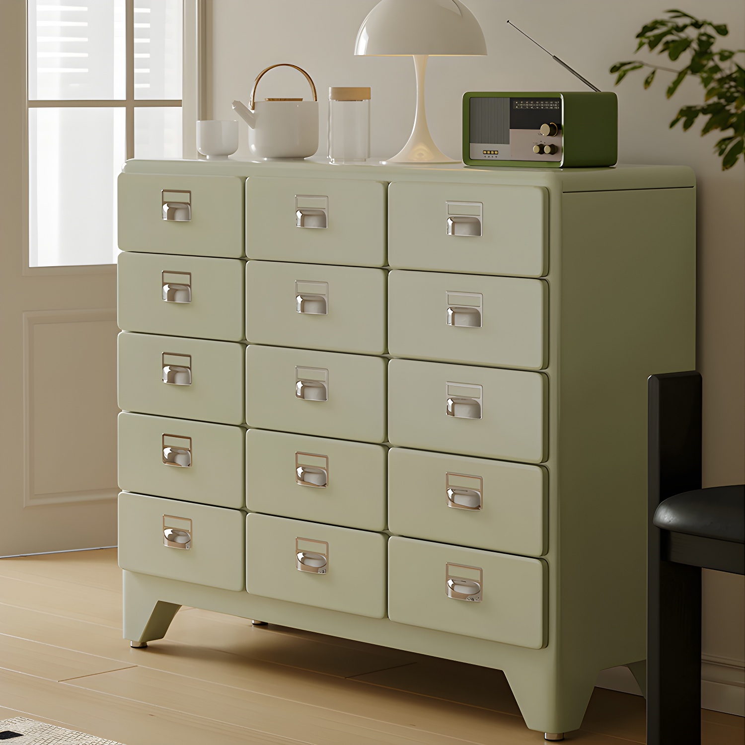 Modern Metal Dresser with Soft-Close Drawers for Bedroom Organization - image 7