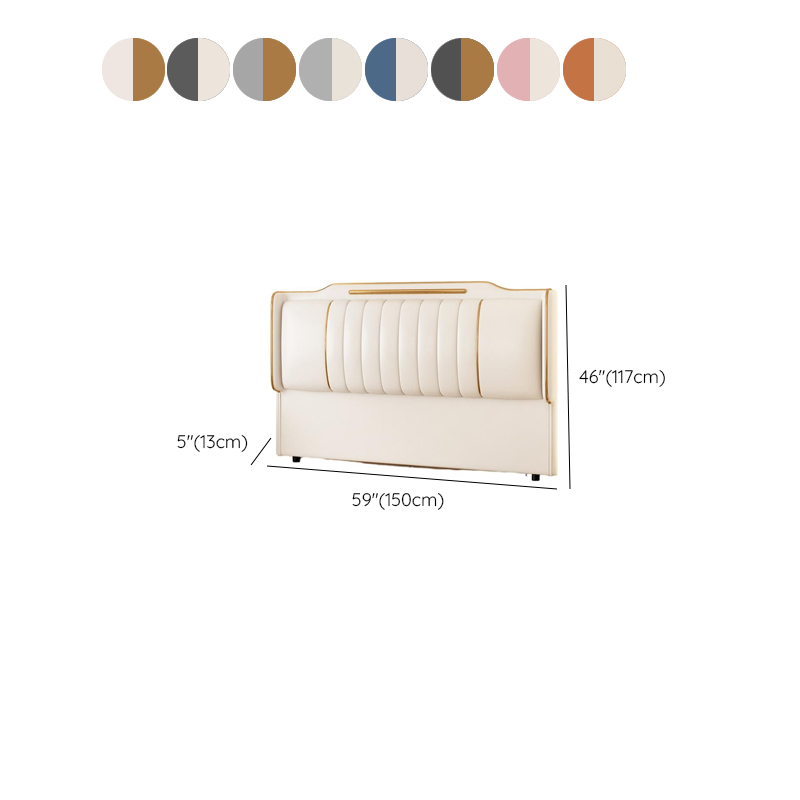 Simplistic Style Wingback Headboard with No Distressing in Pine Wood, Featuring Camelback Shape for King/Queen/Full Bed, Sponge Upholstery Fill, and Standard Height - image 18