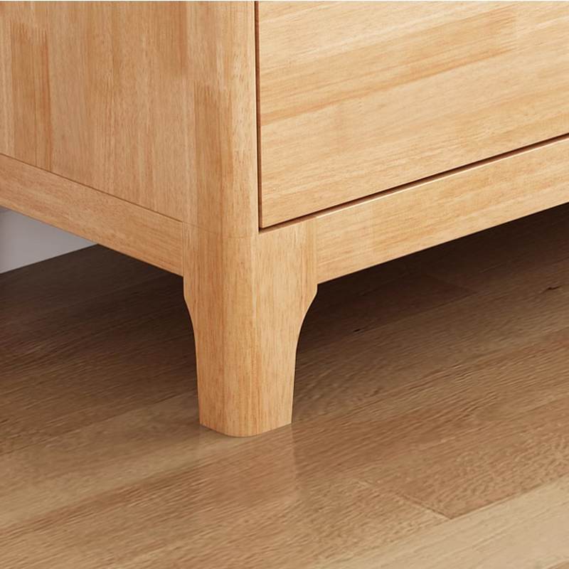Art Deco Natural Wood TV Stand with 2 Drawers, 2 Cabinets, and Visible Storage - image 11
